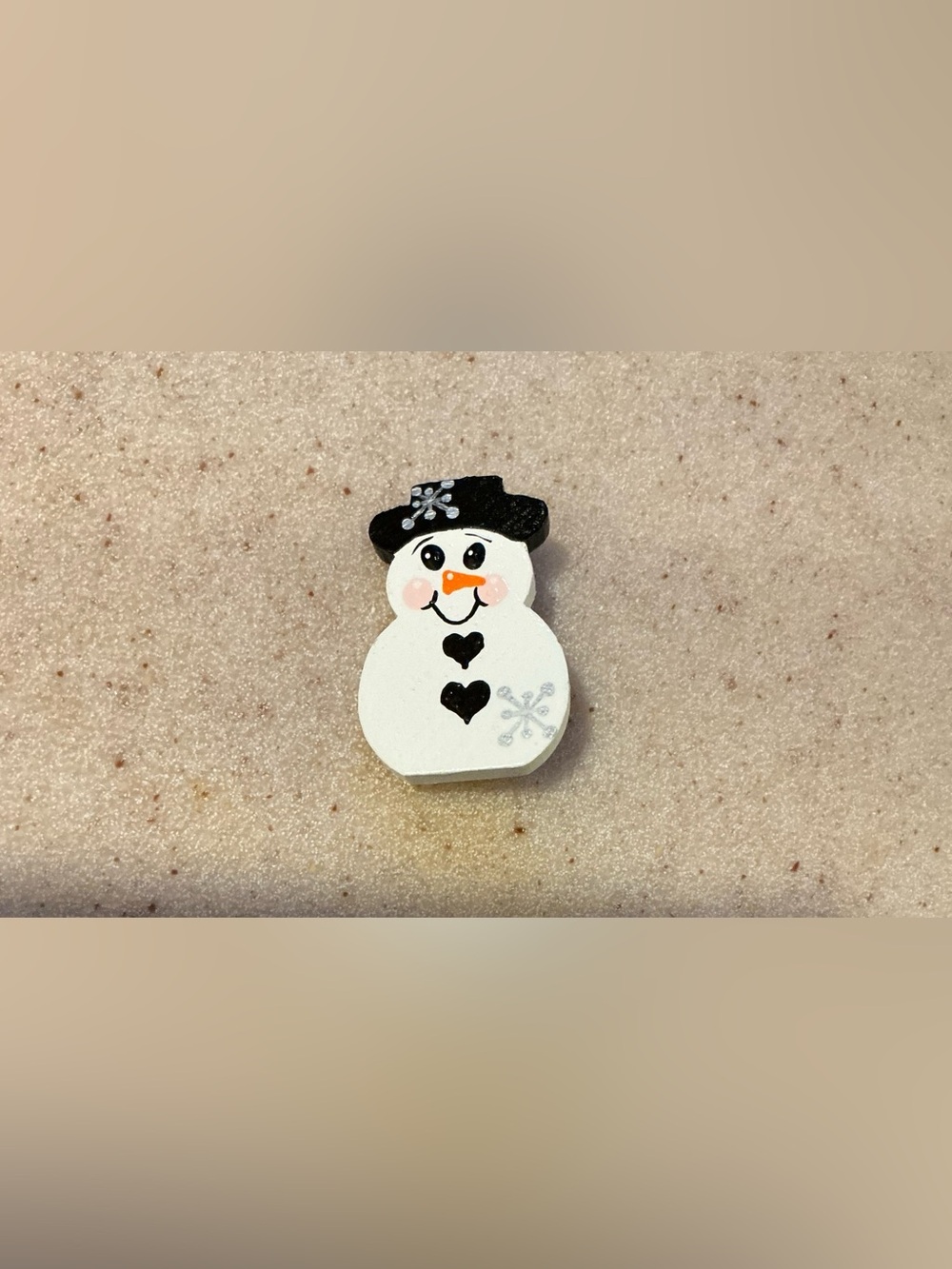 White Snowman Brooch with Black Hat - Women Jewelry Brooches